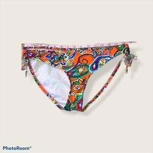 Ralph Lauren Blue Label Paisley Bikini Hipster Swimsuit Bottom Size Medium